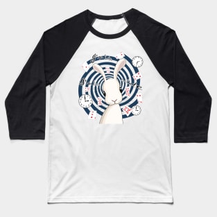 White Rabbit In Wonderland Baseball T-Shirt